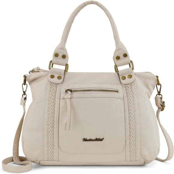 Handbags - Chic Washed Leather Hobo Handbag with Zipper Closure - Perfect for Any Occasion